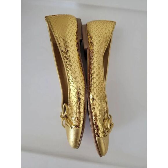 Stuart weitzman gold flat shoes 6.5 - Picture 10 of 10